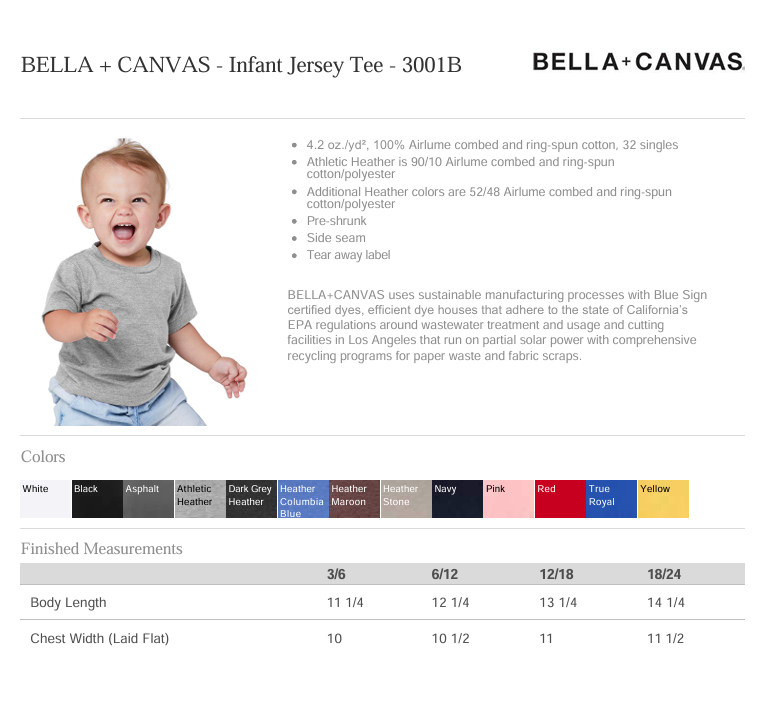 KIDS Shirt specs
