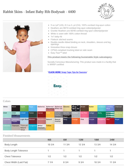 KIDS Shirt specs