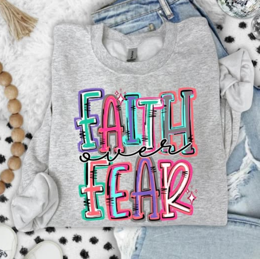 KIDS Faith over fear stacked alpha
