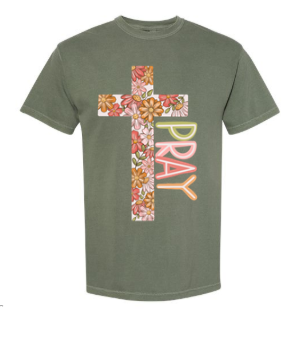 KIDS Floral cross PRAY