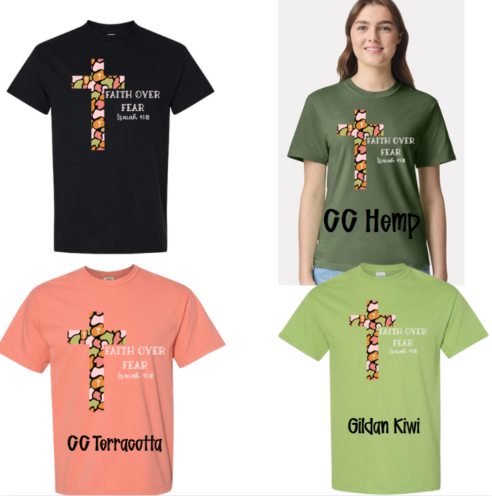 KIDS Faith over fear cross
